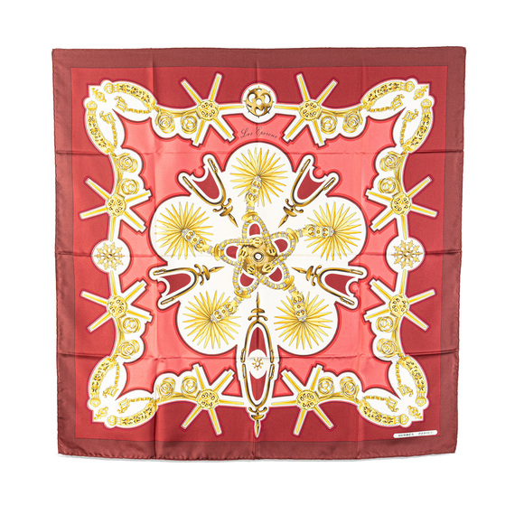 Pre-Loved Hermes Les Eperons Silk Scarf - Picture 1 of 4